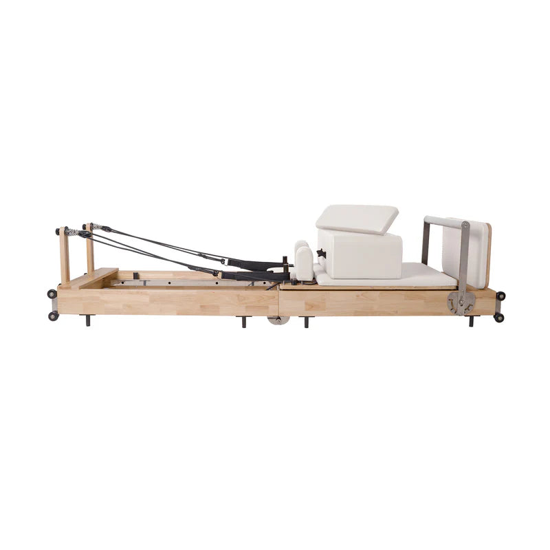 foldable oak reformer pilates off white colour