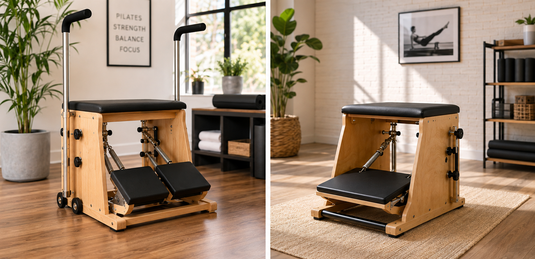 Pilates Combo Chair vs Wunda Chair in a Pilates Studio