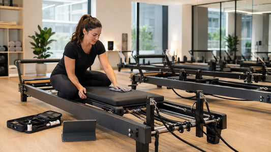 Reformer Pilates equipment maintenance in studio
