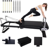 Pilates Reformer Machine Foldable At Home Gym Workout Core Bed Exercise Equipment