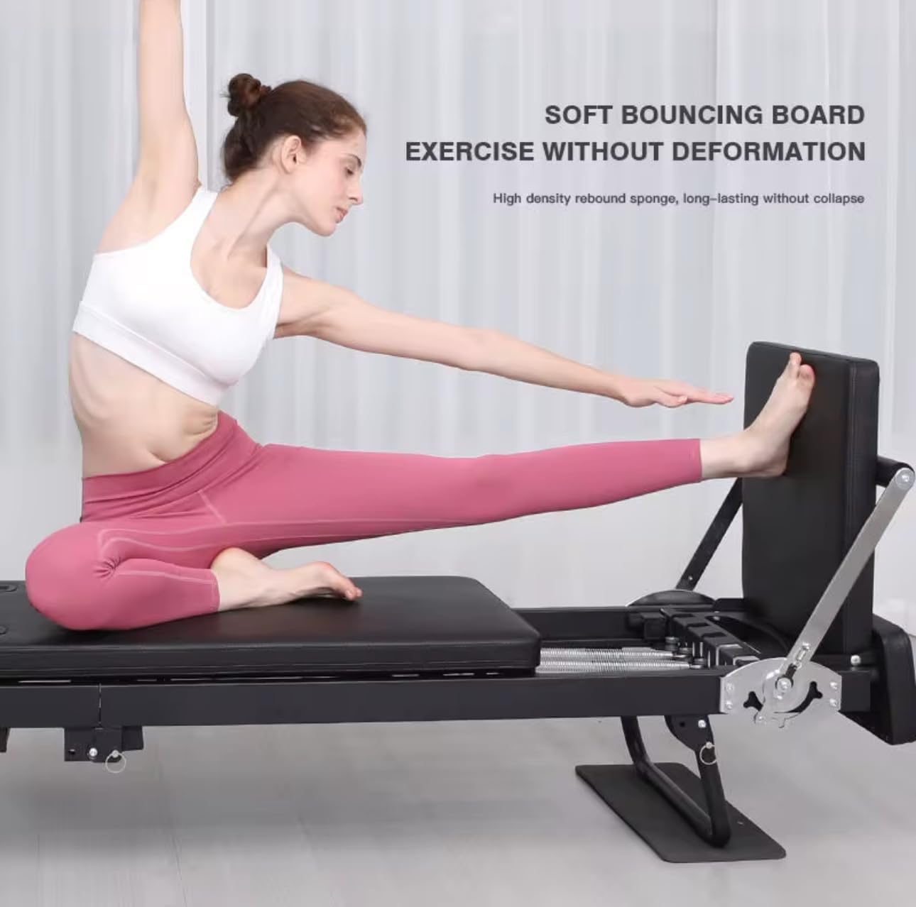 Pilates Reformer Machine Foldable At Home Gym Workout Core Bed Exercise Equipment