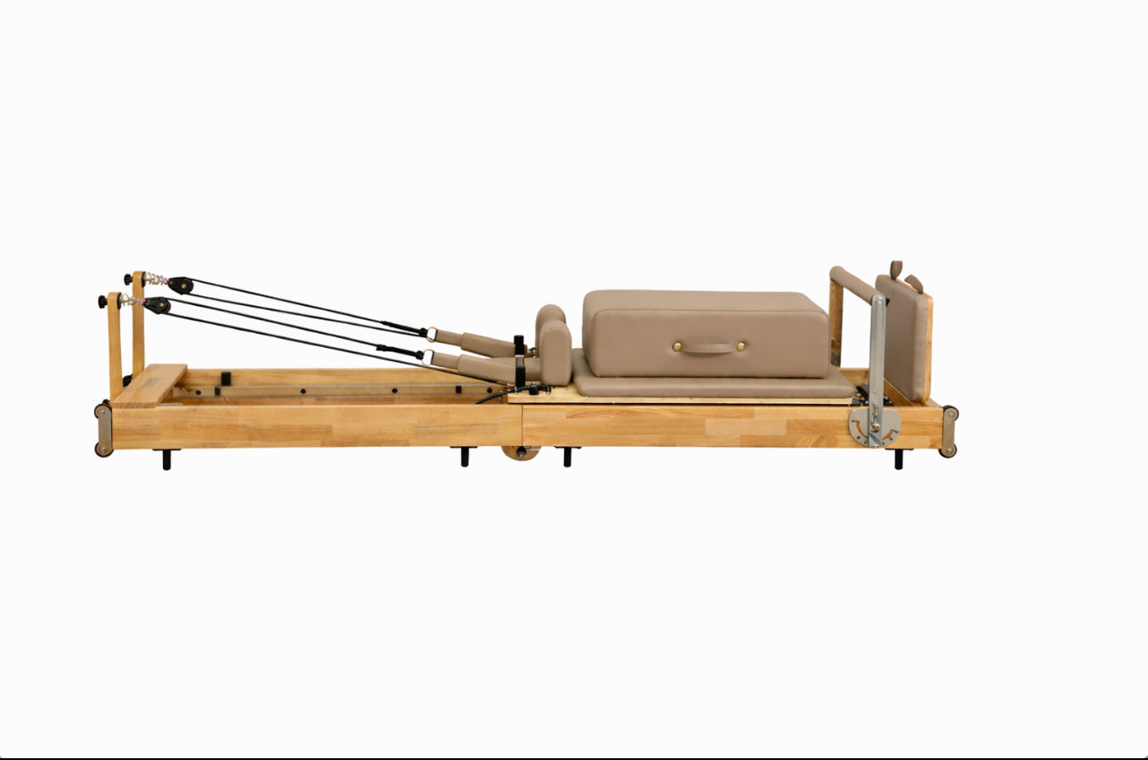 Oak Foldable Reformer Pilates Machine